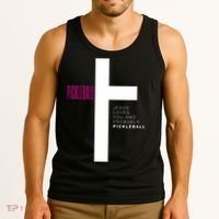 Funny Pickleball Jesus Cross Dink Shot Legend Paddle Pickler Tank Top thumb 3