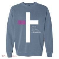 Funny Pickleball Jesus Cross Dink Shot Legend Paddle Pickler Garment-Dyed Sweatshirt thumb 0