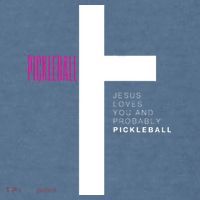 Funny Pickleball Jesus Cross Dink Shot Legend Paddle Pickler Garment-Dyed Sweatshirt thumb 2