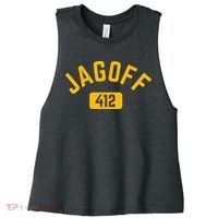 Funny Pittsburgh Jagoff 412 Steel City Pennsylvania Home Women's Racerback Cropped Tank thumb 0