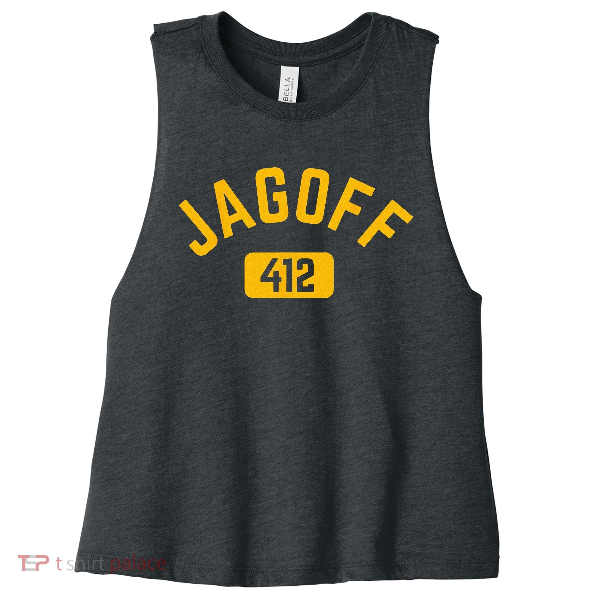 Funny Pittsburgh Jagoff 412 Steel City Pennsylvania Home Women's Racerback Cropped Tank