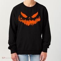 Funny Pumpkin Jack O Lantern Scary Pumpkin Face Halloween Women's Sweatshirt thumb 0