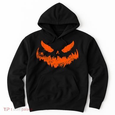 Funny Pumpkin Jack O Lantern Scary Pumpkin Face Halloween Hoodie