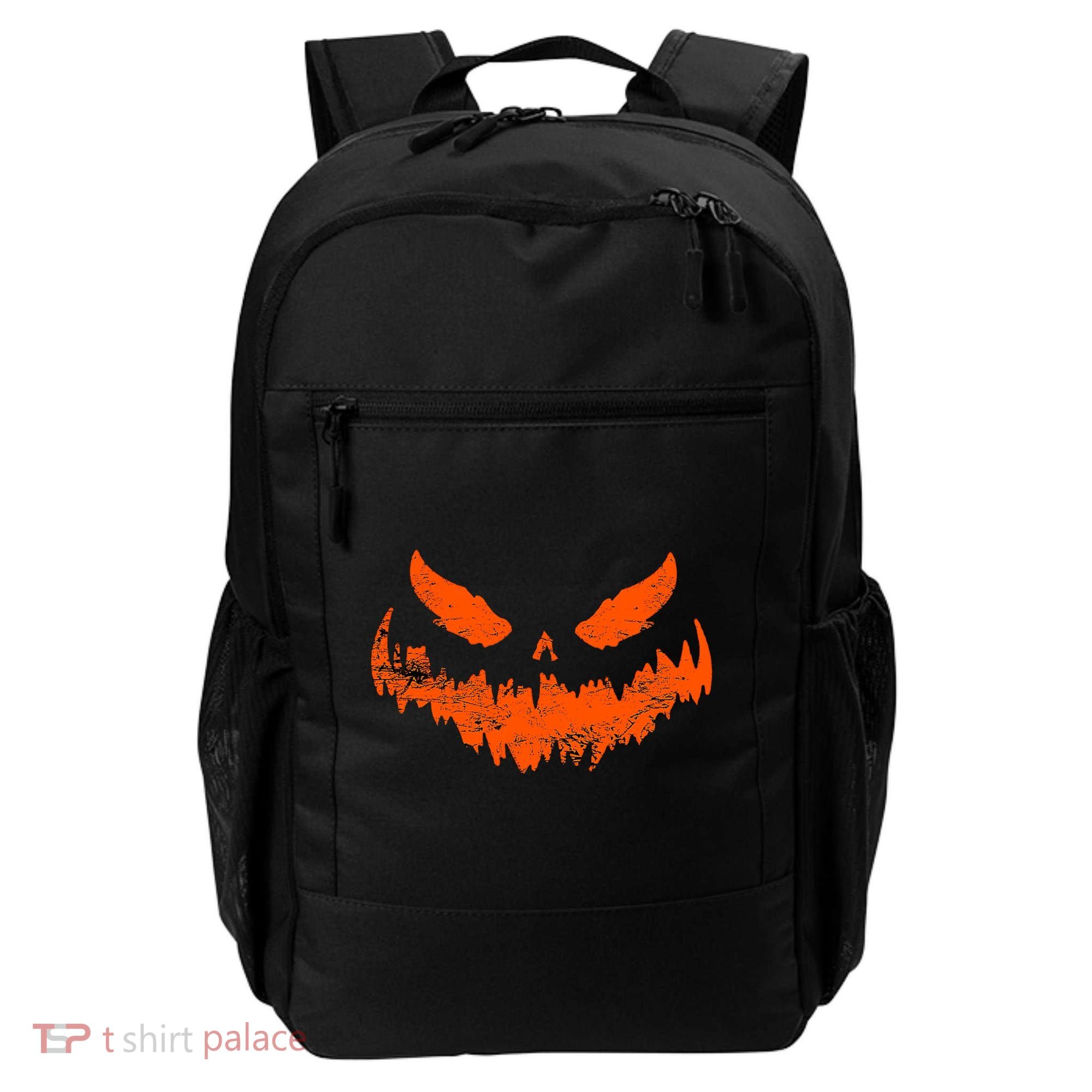 Funny Pumpkin Jack O Lantern Scary Pumpkin Face Halloween Backpack