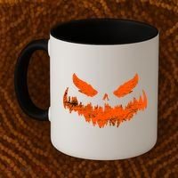 Funny Pumpkin Jack O Lantern Scary Pumpkin Face Halloween Coffee Mug thumb 2