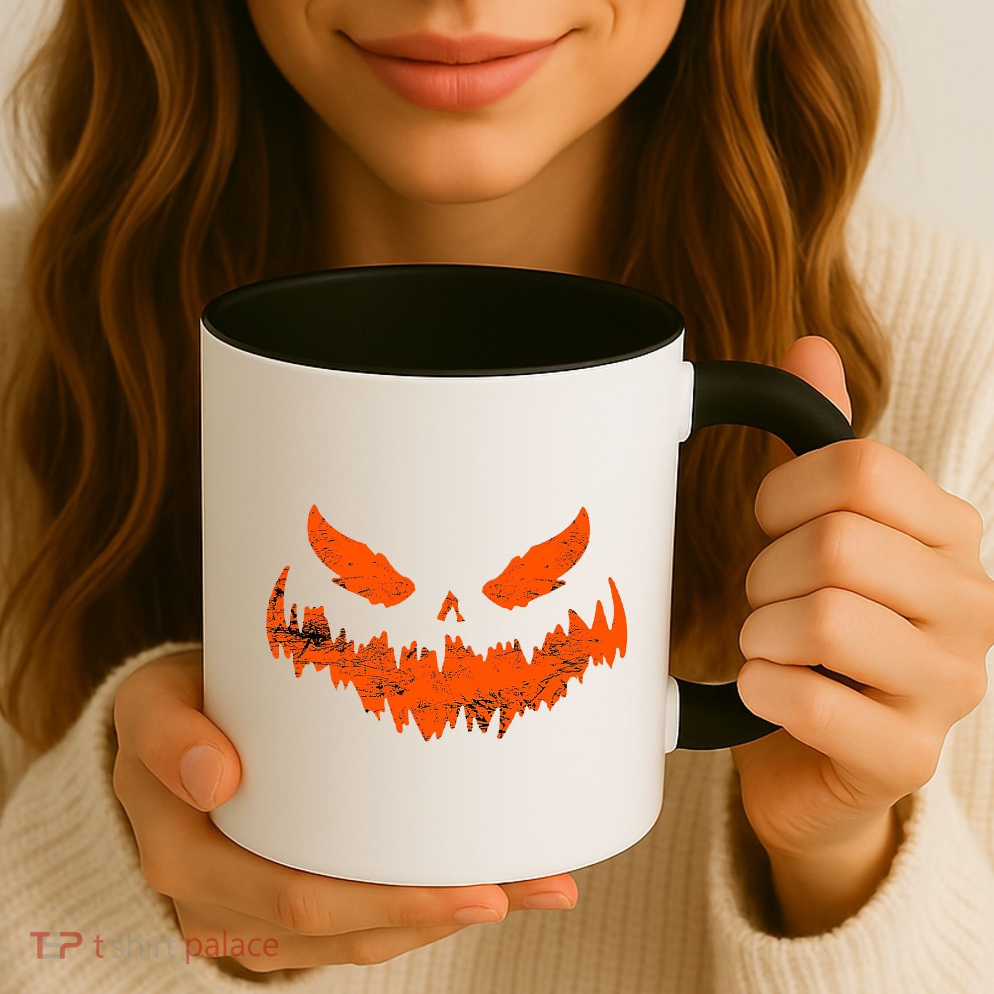 Funny Pumpkin Jack O Lantern Scary Pumpkin Face Halloween Coffee Mug