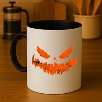 Funny Pumpkin Jack O Lantern Scary Pumpkin Face Halloween Coffee Mug thumb 4