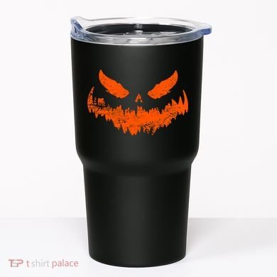 Funny Pumpkin Jack O Lantern Scary Pumpkin Face Halloween Tumbler