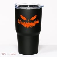 Funny Pumpkin Jack O Lantern Scary Pumpkin Face Halloween Tumbler thumb 0