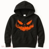 Funny Pumpkin Jack O Lantern Scary Pumpkin Face Halloween Kids Hoodie thumb 0