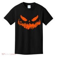 Funny Pumpkin Jack O Lantern Scary Pumpkin Face Halloween Kids T-Shirt thumb 0