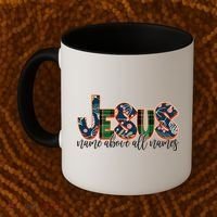 Festive Patten Jesus Name Above All Names Coffee Mug thumb 2