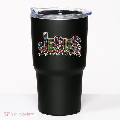 Festive Patten Jesus Name Above All Names Tumbler