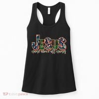 Festive Patten Jesus Name Above All Names Women's Tank Top thumb 0