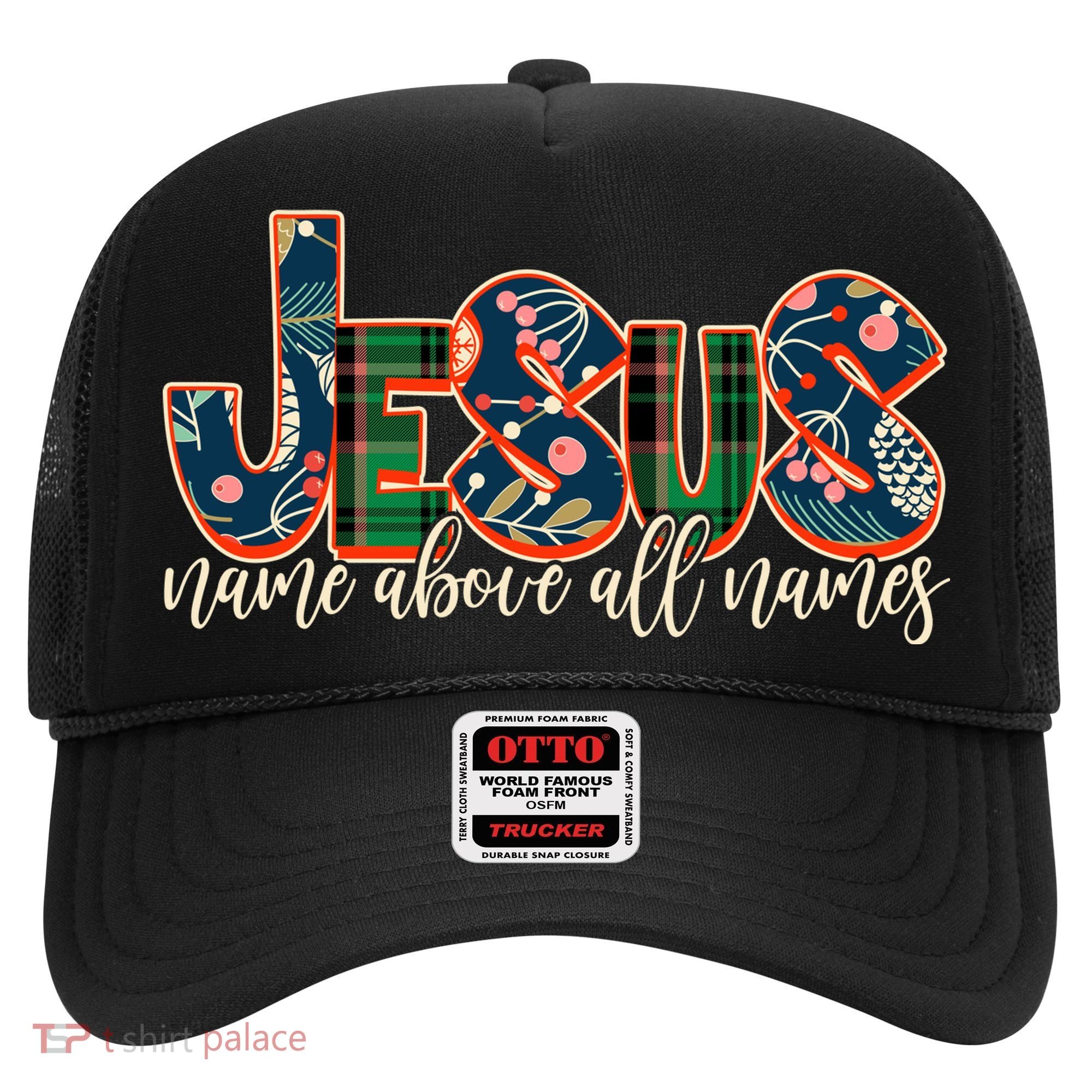Festive Patten Jesus Name Above All Names Hat