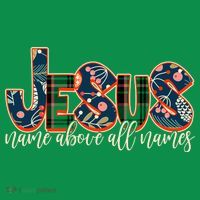 Festive Patten Jesus Name Above All Names Sweatshirt thumb 3