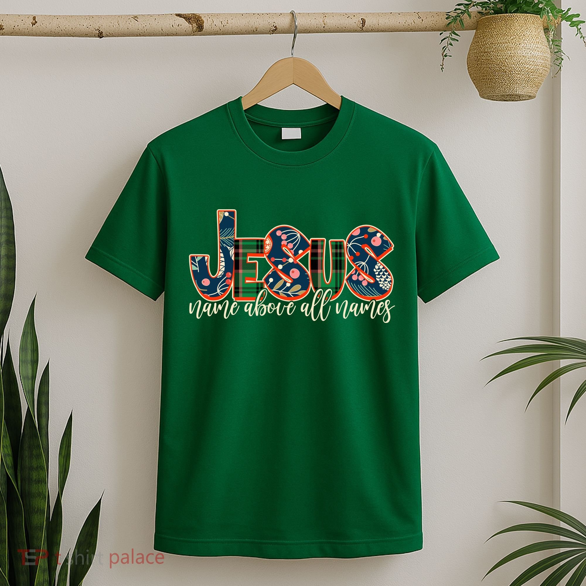 Festive Patten Jesus Name Above All Names T-Shirt
