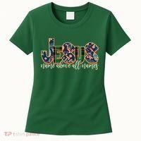 Festive Patten Jesus Name Above All Names Women's T-Shirt thumb 0
