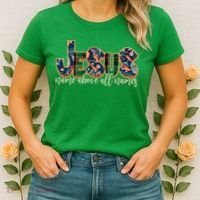 Festive Patten Jesus Name Above All Names Women's T-Shirt thumb 2