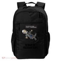 Funny Psychology Joke Sigmund Freud Beware Of Freudian Slips Backpack thumb 0