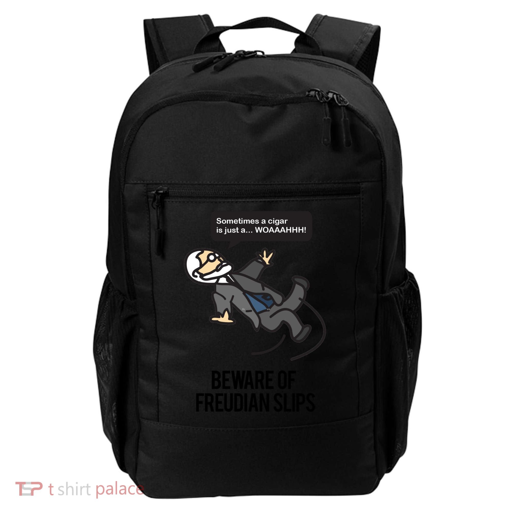 Funny Psychology Joke Sigmund Freud Beware Of Freudian Slips Backpack
