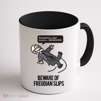 Funny Psychology Joke Sigmund Freud Beware Of Freudian Slips Coffee Mug thumb 1