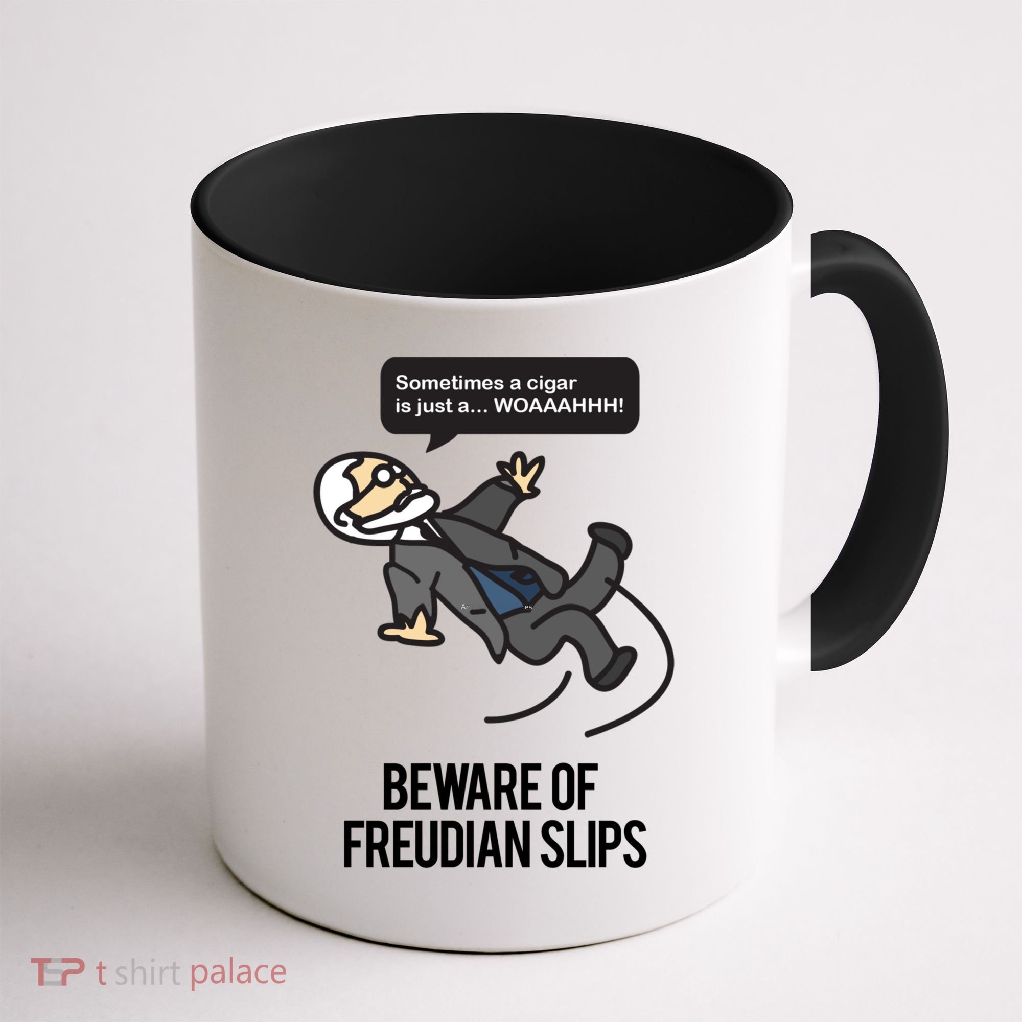 Funny Psychology Joke Sigmund Freud Beware Of Freudian Slips Coffee Mug