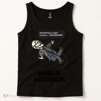 Funny Psychology Joke Sigmund Freud Beware Of Freudian Slips Tank Top thumb 2