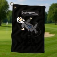 Funny Psychology Joke Sigmund Freud Beware Of Freudian Slips Golf Towel thumb 1