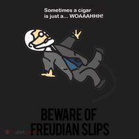 Funny Psychology Joke Sigmund Freud Beware Of Freudian Slips Golf Towel thumb 3