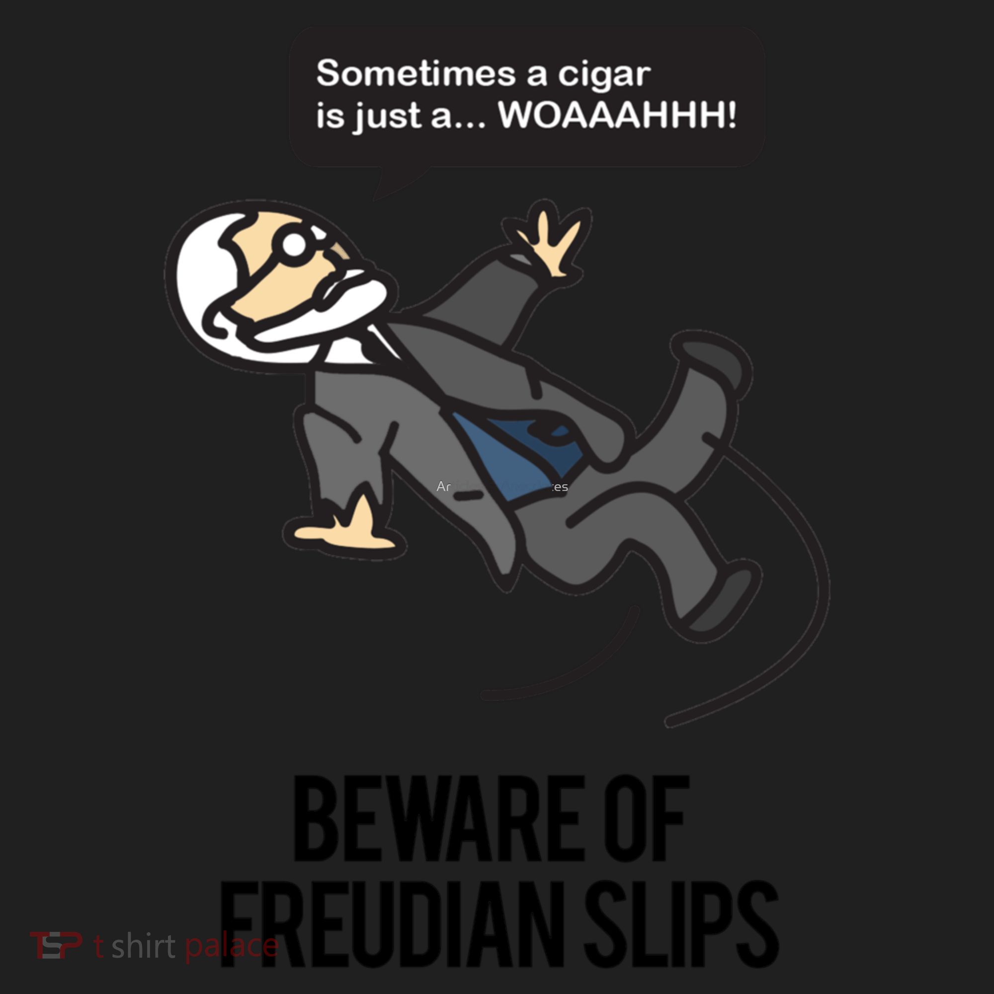 Funny Psychology Joke Sigmund Freud Beware Of Freudian Slips Golf Towel