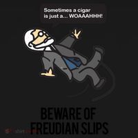 Funny Psychology Joke Sigmund Freud Beware Of Freudian Slips Visor thumb 3