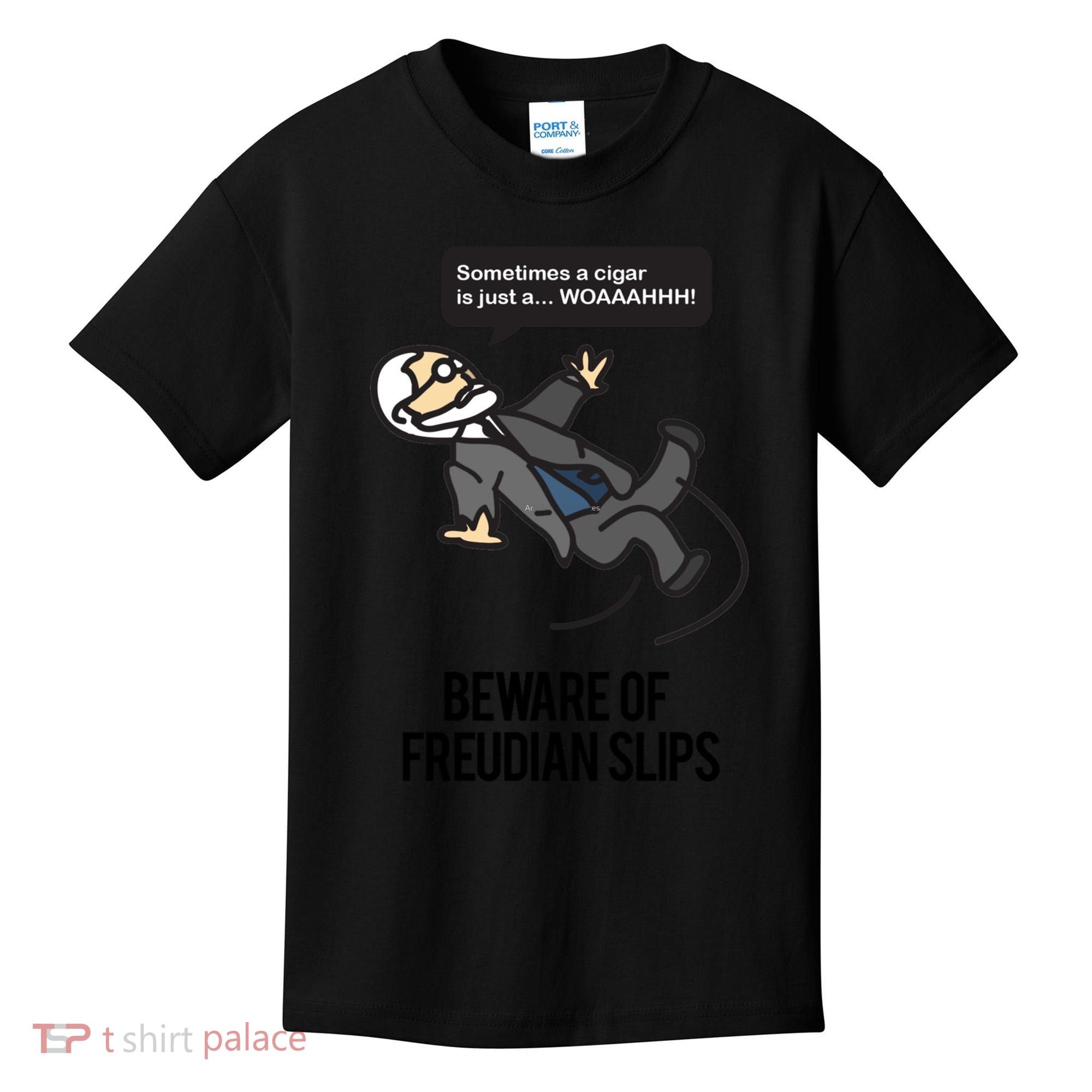 Funny Psychology Joke Sigmund Freud Beware Of Freudian Slips Kids T-Shirt