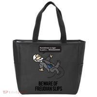 Funny Psychology Joke Sigmund Freud Beware Of Freudian Slips Tote Bag thumb 0
