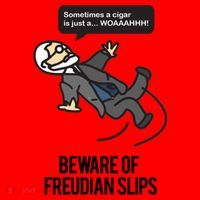 Funny Psychology Joke Sigmund Freud Beware Of Freudian Slips Santa Hat thumb 1