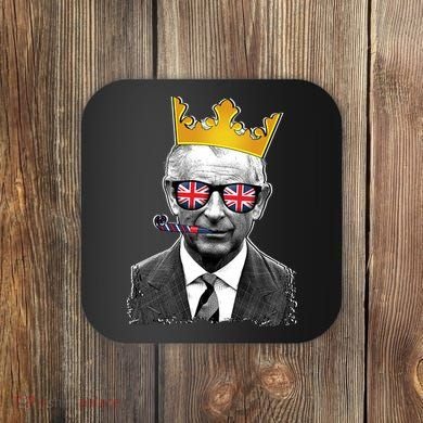 Funny Party King Coronation Prince King Charles Coaster
