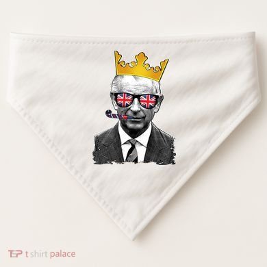 Funny Party King Coronation Prince King Charles USA-Made Doggie Bandana