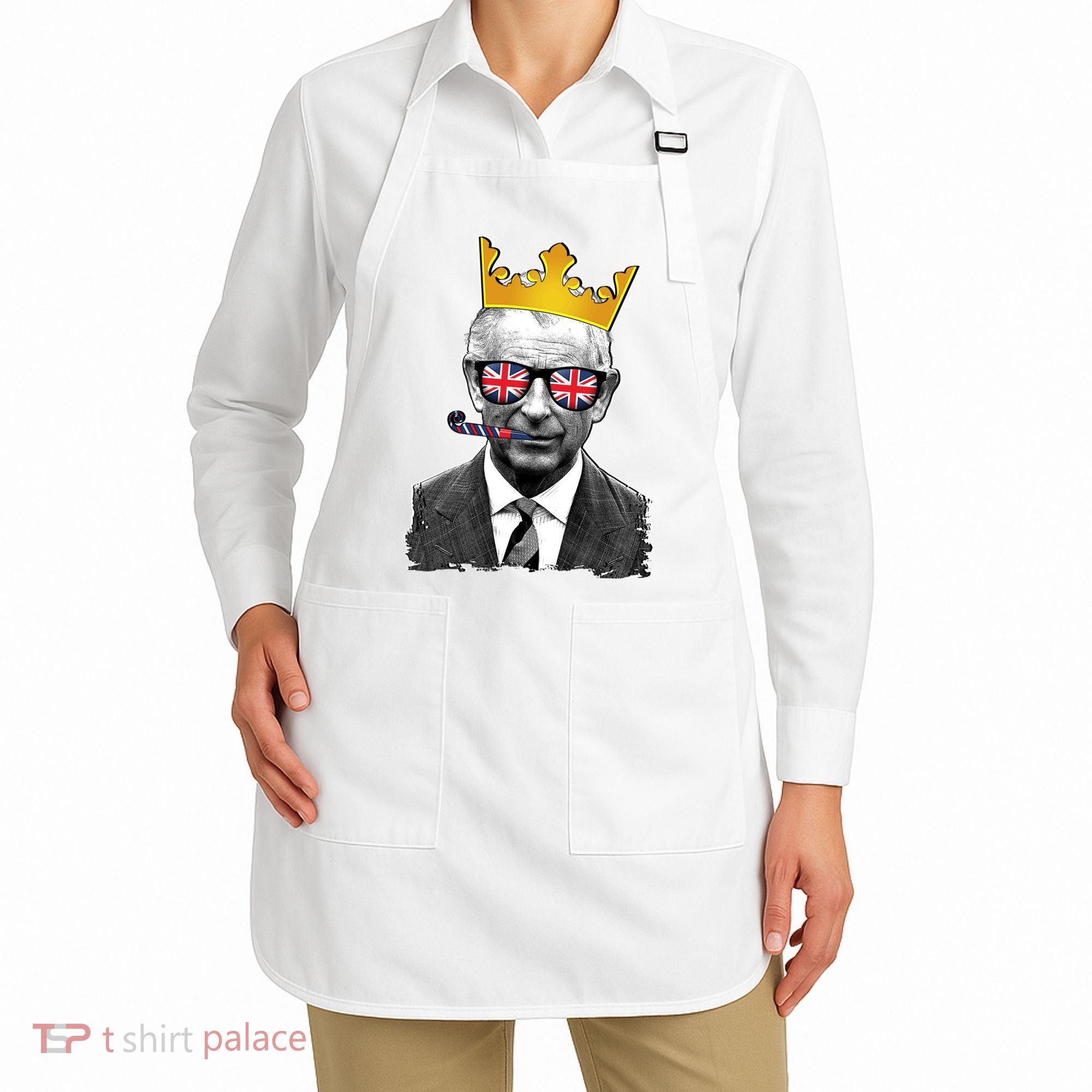 Funny Party King Coronation Prince King Charles Apron