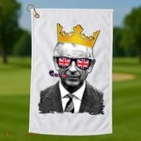 Funny Party King Coronation Prince King Charles Golf Towel thumb 1