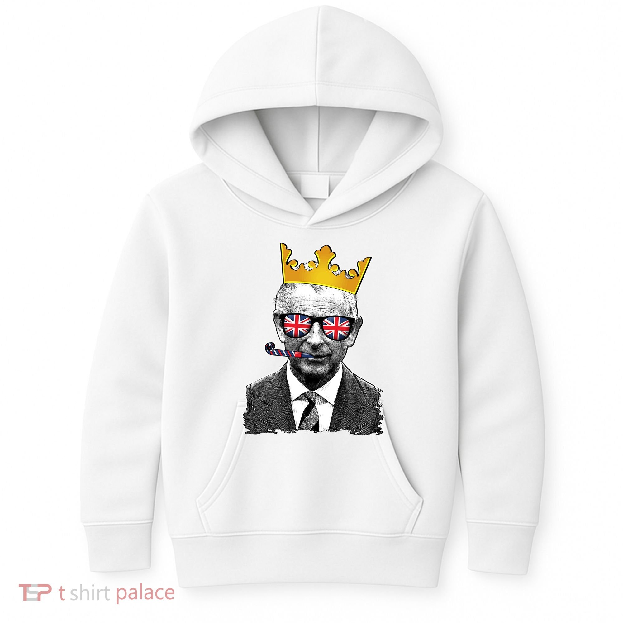 Funny Party King Coronation Prince King Charles Kids Hoodie