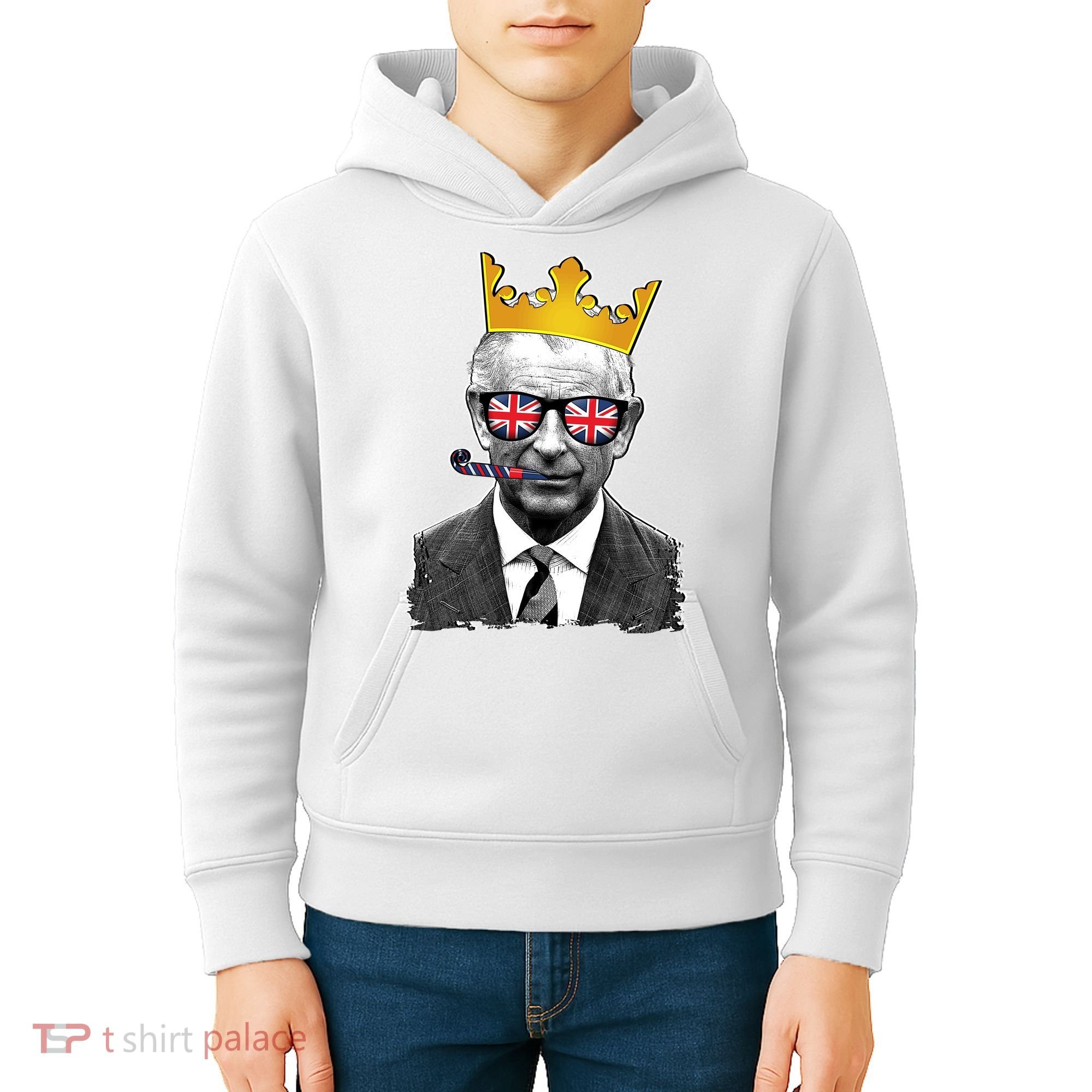 Funny Party King Coronation Prince King Charles Kids Hoodie