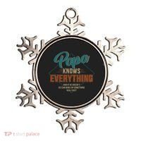 Funny Papa Knows Everything For Grandpa Or Dad Fathers Day Ornament thumb 0