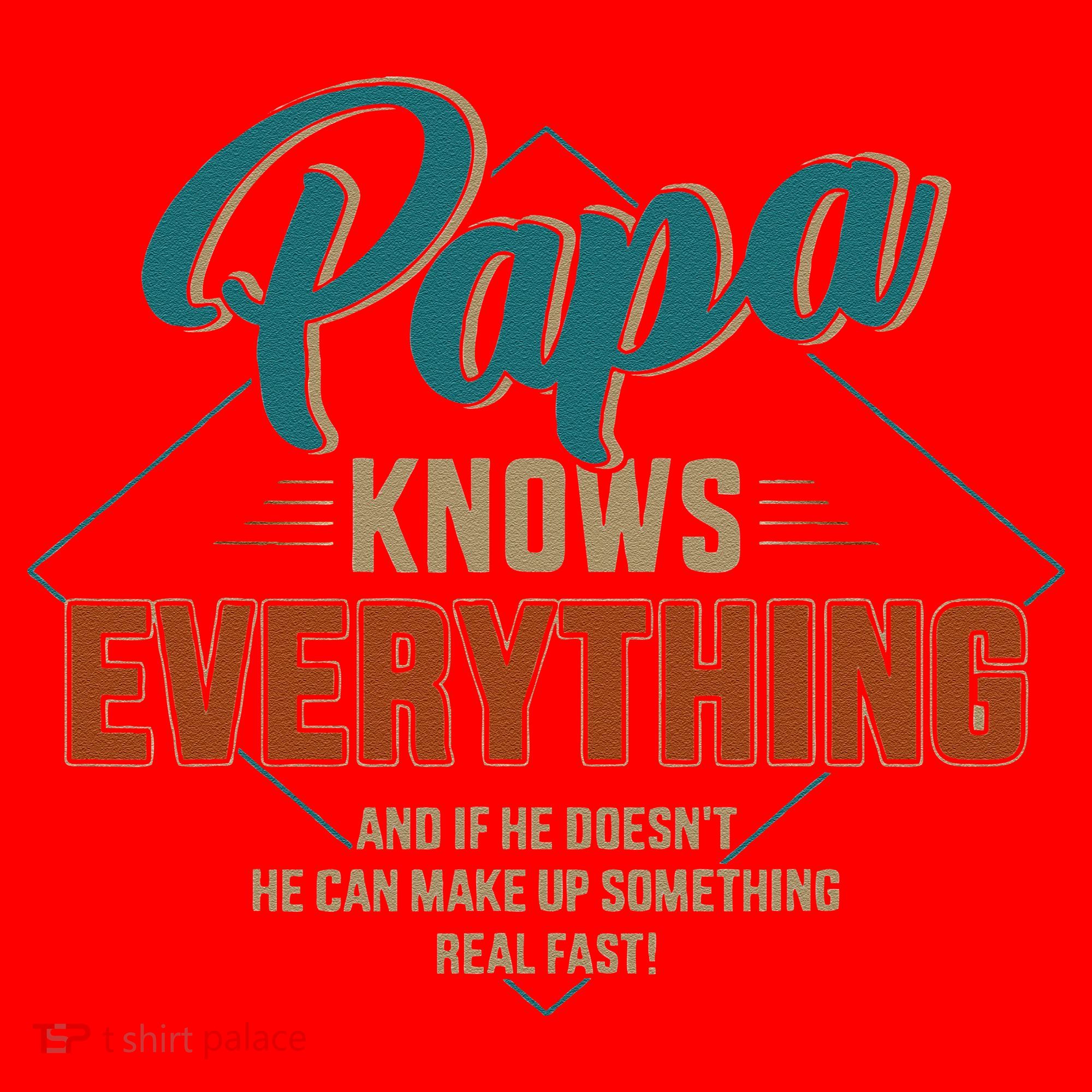 Funny Papa Knows Everything For Grandpa Or Dad Fathers Day Santa Hat