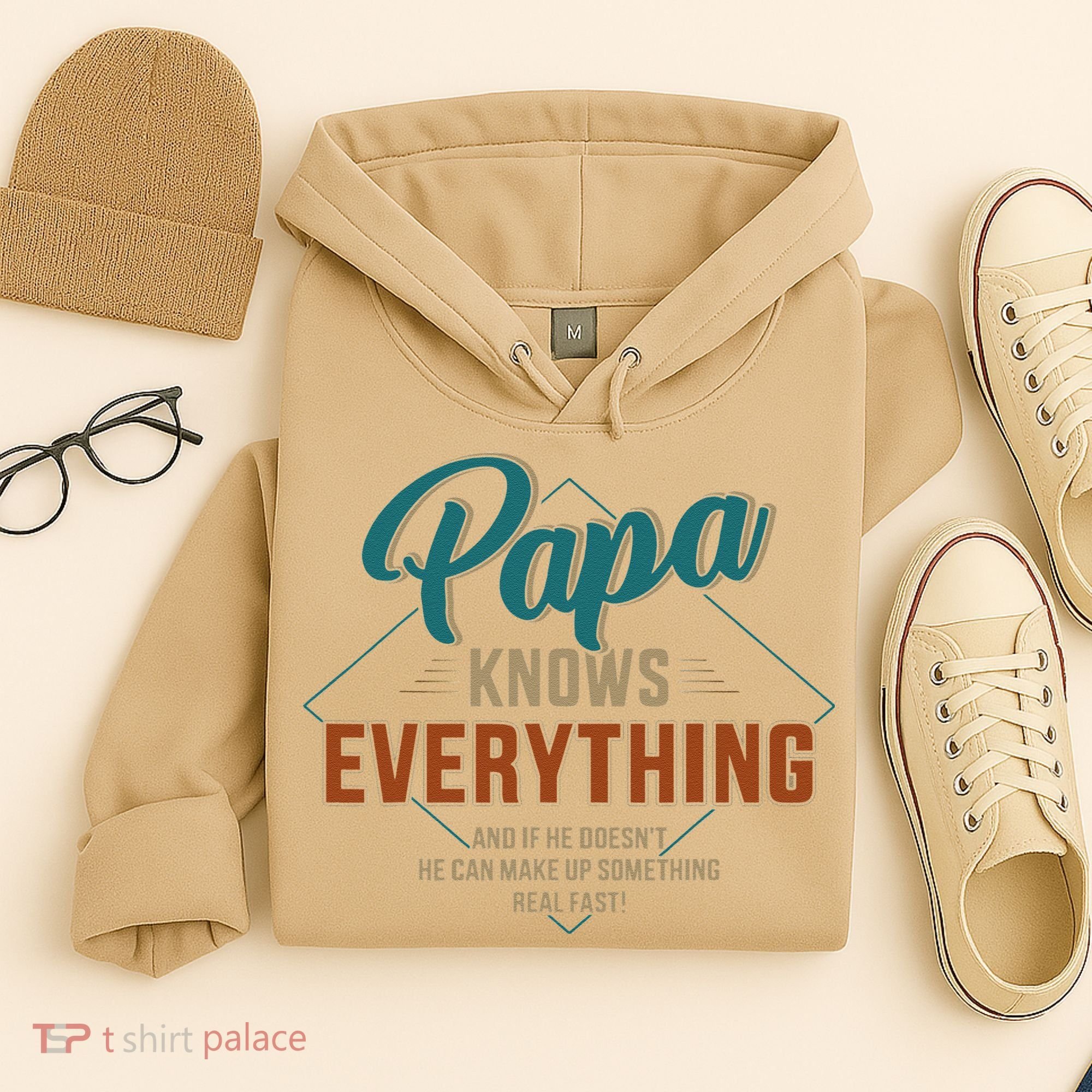 Funny Papa Knows Everything For Grandpa Or Dad Fathers Day Hoodie