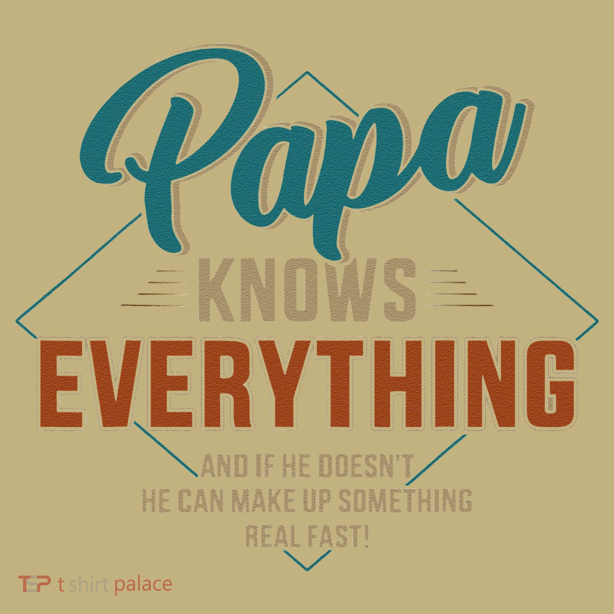 Funny Papa Knows Everything For Grandpa Or Dad Fathers Day Mousepad
