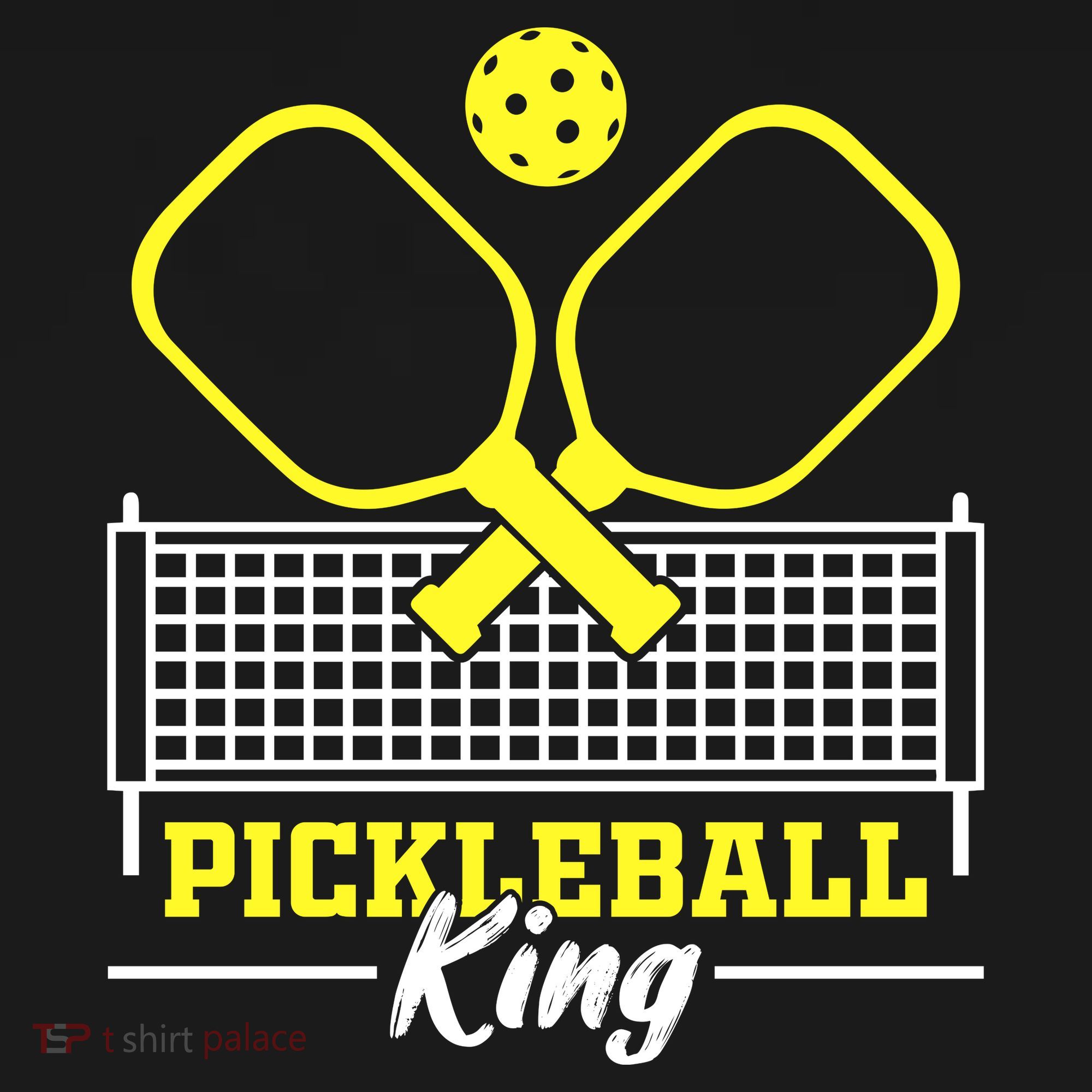 Funny Pickleball King Vintage Retro T-Shirt