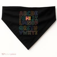 Funny Pre K Kindergarten Hi Alphabet Back To School Teachers USA-Made Doggie Bandana thumb 0