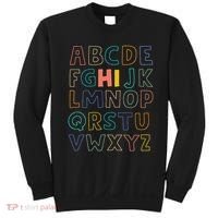 Funny Pre K Kindergarten Hi Alphabet Back To School Teachers Sweatshirt thumb 0