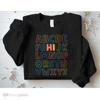Funny Pre K Kindergarten Hi Alphabet Back To School Teachers Sweatshirt thumb 2