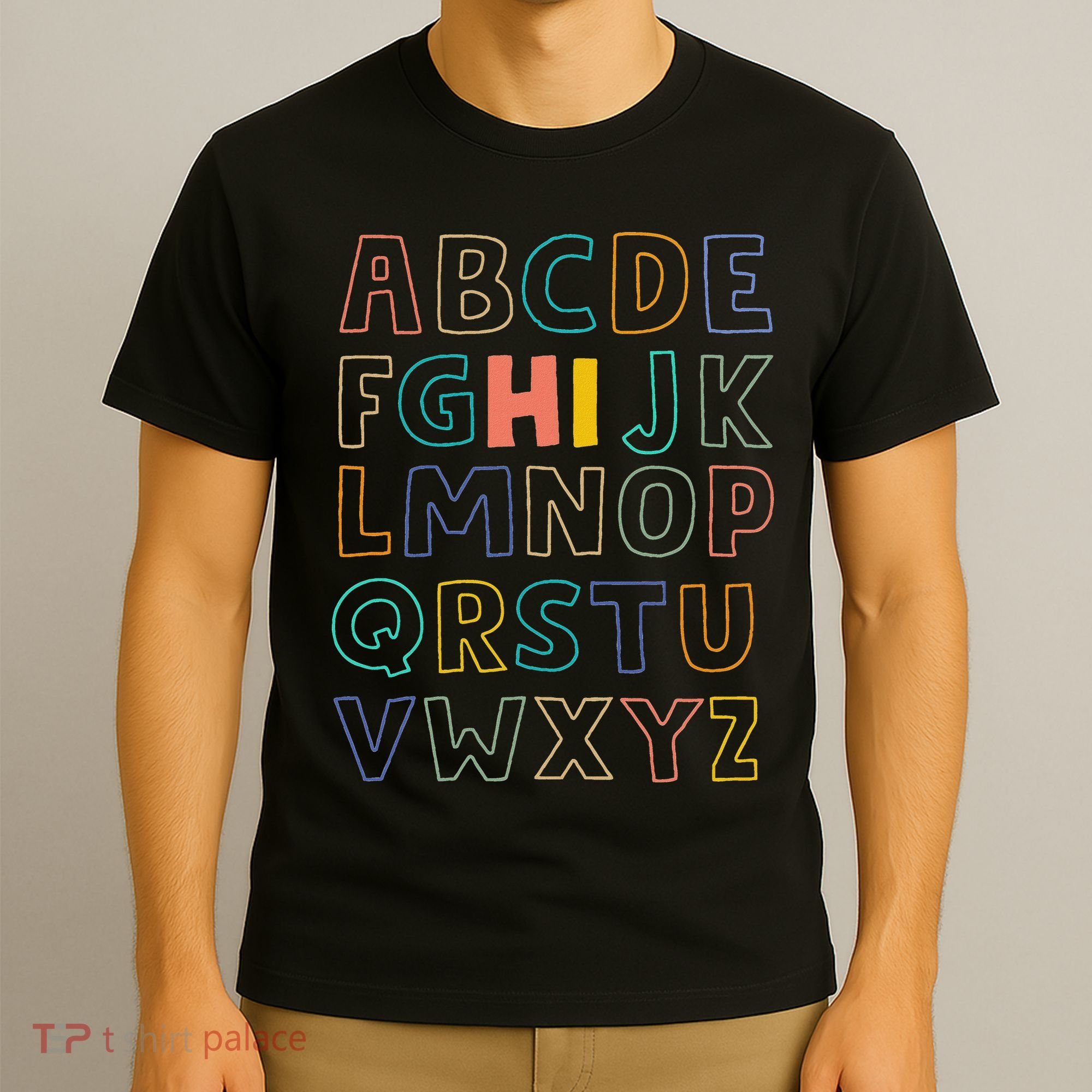Funny Pre K Kindergarten Hi Alphabet Back To School Teachers T-Shirt